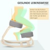 Afbeelding van Vinsetto Ergonomische Kniestuhl, Gezondheidsstoel voor Thuiswerk, Verbetering Houding, Grijs