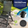 Afbeelding van tillvex® Tuinstoel Hoge Rug met Armleuningen & Neksteun | Inklapbare, Weerbestendige Campingstoel
