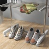 Afbeelding van HOMCOM mobiele wasdroger met inklapbaar kledingrek en wielen, 3 niveaus, 80-142 x 55 x 152 cm
