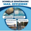 Afbeelding van KESSER® Zwarte ronde solarfolie voor zwembad - 120 µm, op maat knipbaar - Ø 488 cm