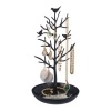 Afbeelding van Sieradenboom - kettingen, oorbellen, armbanden - 30x16x15 cm - zwart metaal