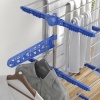 Afbeelding van HOMCOM inklapbaar droogrek met wielen - Blauw kledingrek