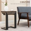 Afbeelding van HOMCOM Bijzettafelset met Stalen Frame 839-608V00