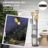 Afbeelding van Outsunny Rotan Lamp Staal, PE Rotan Ø37 x 144H cm Geel