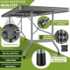 Afbeelding van Tillvex Inklapbare Tuintafel, Kunststof, 220 x 70 cm, Voor 10 Personen, Met Draaggreep