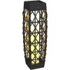 Afbeelding van Outsunny Rieten Lamp Staal, PE-rattan 20L x 20B x 68H cm Grijs