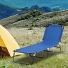 Afbeelding van Outsunny Blau Metalen Ligstoel van Polyester