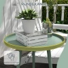 Afbeelding van Outsunny Ronde Beistelltisch voor Tuin, Weerbestendig, Ø40x50H cm, Geschikt voor Binnen en Buiten