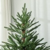 Afbeelding van HOMCOM decoratieve kerstboom - kunststof/metaal - Ø110x183 cm - groen