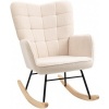 Afbeelding van HOMCOM - Schommelstoel - Fleece Look - Met Armleuningen - Beige