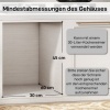 Afbeelding van HOMCOM Inbouwafvalbakken voor Keuken Kunststof, Metaal 52L x 26B x 40,8H cm Grijs