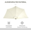 Afbeelding van Outsunny halfronde parasol - 270 x 135 x 240 cm - met LED - beige