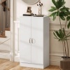 Afbeelding van HOMCOM Schoenenkast van Spaanplaat 55x35x108 cm Wit