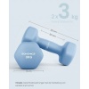 Afbeelding van Dumbbells – Neopreen coating – 2 x 3 kg – Lichtblauw
