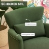 Afbeelding van HOMCOM Fauteuil van polyester en rubberhout, 69,5x69x78 cm, Groen