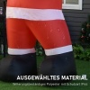 Afbeelding van HOMCOM Opblaasbare Kerstman 125x95x243 cm Rood van Polyester