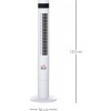 Afbeelding van HOMCOM Torenventilator met afstandsbediening van PE-kunststof en staal - Wit