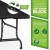 Afbeelding van Tillvex Buffettafel - Zwart Inklapbare Tuintafel - Kunststof - 180x75 cm