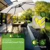 Afbeelding van tillvex® Rechthoekige Aluminium Parasol Ø 330 cm met Afdekking en Windscherm