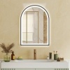 Afbeelding van HOMCOM Badkamerspiegel - Gehard glas - 50x4x70 cm - Zwart