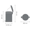 Afbeelding van Brabantia NewIcon Prullenbak - 20 liter - Mat Zwart