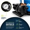 Afbeelding van Tillvex Zandfiltersysteem 13.200L/h tot 40.000L + 1200g Filterkogels - Zwembadfilter Blauw