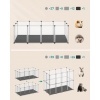 Afbeelding van Buitenren voor kleine dieren met bodemplaten - 143×73×46 cm - wit