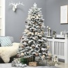Afbeelding van HOMCOM Kunststof Kerstboom 105x105x180 cm - Wit
