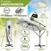 Afbeelding van tillvex® Rechthoekige Aluminium Parasol Ø 330 cm met Afdekking en Windscherm