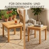 Afbeelding van Outsunny Weerbestendige Beistelltisch 48 x 48 cm van Akazienhout met verstelbare voeten