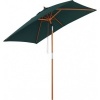 Afbeelding van Outsunny Houten, Bamboe, Polyester Groene Parasol L200 x B150 x H235 cm