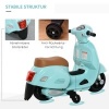 Afbeelding van HOMCOM VESPA elektrische motorfiets voor kinderen 18-36 maanden, groen, 3 km/h, met LED en geluid