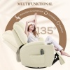 Afbeelding van HOMCOM Massagesofa Kunstleer, Metaal - 89L x 99B x 106H cm - Crèmewit