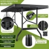 Afbeelding van Tillvex Buffettafel - Zwart Inklapbare Tuintafel - Kunststof - 180x75 cm