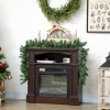 Afbeelding van HOMCOM Kunststof en Metaal Kerstslinger 180x25x25 cm Groen