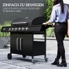 Afbeelding van Outsunny - Gasbarbecue - Staal - 144,5L x 56B x 110H cm - Zwart