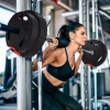 Afbeelding van SPORTNOW Olympische halterschijven set, 2 x 7,5 kg en 2 x 5 kg, zwart, voor krachttraining