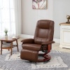 Afbeelding van HOMCOM Relaxstoel Kunstleer, Schuim - L78 x B87 x H100 cm - Bruin