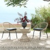 Afbeelding van Outsunny Rattan Salontafel van staal, PE Rattan in bruin