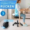Afbeelding van TRESKO® Draaibare werkkruk met wielen, hoogte verstelbaar, 10 cm dik kussen, 8 kleuren (zwart)