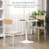 Afbeelding van HOMCOM - Eettafel van MDF en staal - 70x70x75 cm - Wit