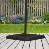 Afbeelding van Outsunny 4-delig Schermgewicht voor Zonnescherm 80 kg water of 120 kg zand zwart