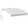 Afbeelding van Outsunny Aluminium, Metaal, Polyester - Beige + Wit - L295 x B245 cm - Zonnescherm