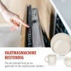 Afbeelding van Alpina 16-delige servies set - Aardewerk voor 4 personen - Magnetron- en vaatwasserbestendig - Crème