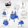 Afbeelding van HOMCOM Schoonmaakwagen van kunststof en metaal - 72L x 49,5B x 95H cm - Blauw