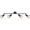 Afbeelding van Zwarte plafondlamp retro kooi spot verstelbaar voor woonkamer - Globo 58402S-4