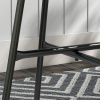Afbeelding van Outsunny Rattan Bijzettafel Metaal, PE Rattan Grijs
