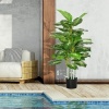 Afbeelding van HOMCOM Kunstplant PEVA, kunststof - 17L x 17B x 120H cm - Groen