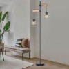 Afbeelding van Globo vloerlamp Mina zwart metaal E27