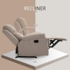 Afbeelding van HOMCOM Relaxfauteuil - Kantelbaar tot 150° - Slaapfunctie - Beige